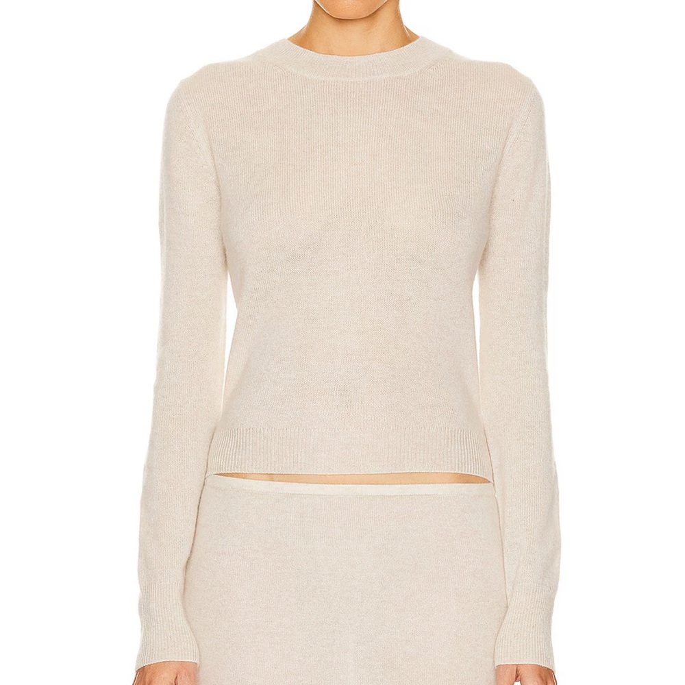 Eterne Cream Crewneck Knit Sweater